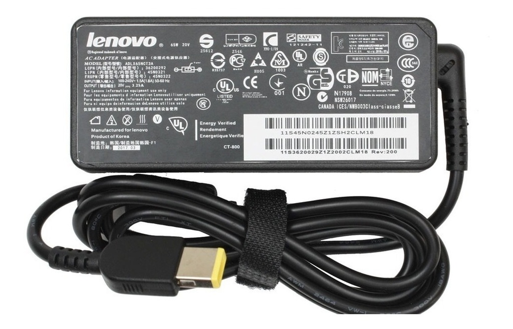 CARGADOR LENOVO RETANGULAR 